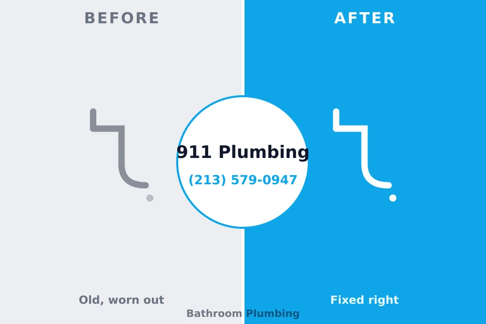 Before and after: plumbing repair Meridian Village, CO
